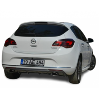 Opel Astra J HB (2013-2015) Makyajlı Arka Tampon Eki - Difüzör (Plastik)